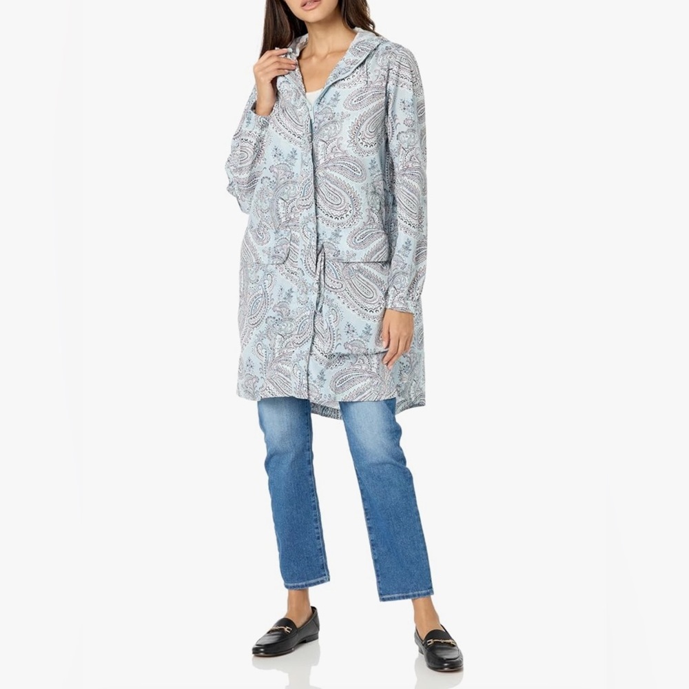 Vera Bradley Paisley Print Tunic - Light Blue and White